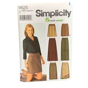 Simplicity 9825 Skirt Sewing Pattern Size 6-8-10-12 Easy Six Designs